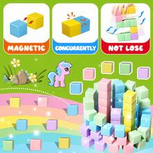 Macaron Colorful Magnetic Building Blocks, Mini Travel Portable Set, Educational Preschool STEM Sensory Toy, DIY Construction, Gift For Boys And Girls - Multicolor - View 9