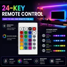 RGB LED Strip Lights 24 Key Remote Control USB Powered Color Changing Light Strip For Bedroom TV Backlight Home Decoration - 24K-3535RGB - View 4