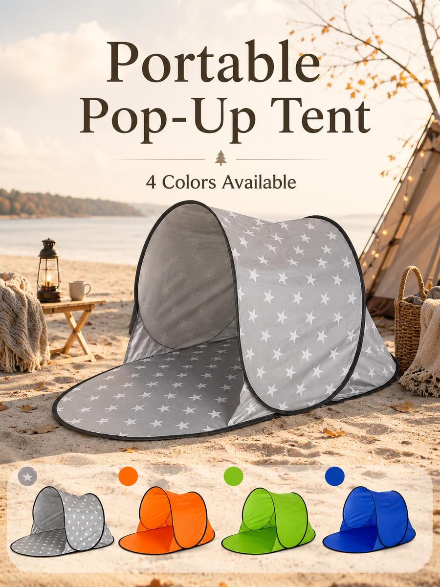Tente de plage à ouverture rapide, auvent de protection UV, pavillon de plage léger, abri solaire pour aventure en plein air, essentiel de plage pour la famille, équipement de camping pour festival de musique, ombre pour le jardin, protection solaire pour événements sportifs, protection solaire d'urgence