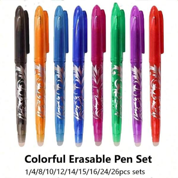 Vibrant Erasable Gel Pen, Creative Erasable Gel Pen, Rotatable Heat-Erasable Gel Pen Refill, Friction-Based Ballpoint Pen - 0.7mm Ballpoint Pen - Smooth Writing, Suitable For Office, Back To School, School Supplies
