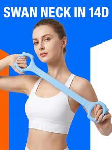 Minimalist Fitness Resistance Band For Painless Shoulder Opening Wide Figure 8 Resistance Band For Adult Fitness Fans Non-Slip Elastic Resistance Band With Handles Ideal For Travel Workout Routines Home Pilates Workout Set Gym Exercise Equipment - Multicolor - View 5