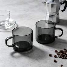2/4/6 High Borosilicate Heat-Resistant Glass Small Tea Cups, Transparent Black Handle Host Cup, Kung Fu Tea Set, Small Coffee Cup, Recommended Hand Wash, Home Guest Cup, Tea Tasting Cup, Reusable Drinking Cup, Suitable For Tea, Coffee, Milk And Other Beverages, Ideal For Home Daily, Office, Gathering Use - Black - View 4