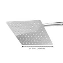 Cabezal de Ducha Tipo Lluvia de 20 cm en Acero Inoxidable Cromado, Regadera Cuadrada Moderna para Baño, Diseño Ultra Delgado con Salida de Agua Uniforme, Accesorio Universal para Ducha de Casa, Fácil Instalación, Ideal para Renovar tu Baño y Disfrutar una Experiencia de Baño Cómoda y Elegante - Ducha fija - Ver 8
