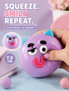 Juguete sensorial de cara de perro creativo y divertido, suave y de rebote lento, juguete antiestrés divertido, regalo adecuado para adolescentes, mujeres, hombres y niños (morado), juguete blando, juego de apretar suave, juego para niñas, juego para niños, juego para niños, juguete blando, juguete antiestrés, juguete de apretar tipo dumpling, juguetes para adultos y mujeres - Multicolor - Ver 5