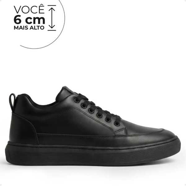 Alto Calçados Void Tênis Casual Couro Legítimo Aumenta até 6cm
