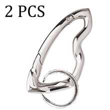 1pc Heavy Duty Punk Rock Keychain With Carabiner Clip, Metal Cross Zinc Alloy, Dog Clip, Suitable For DIY Lanyard, Bag Clip, Dog Chain - Grey - View 12