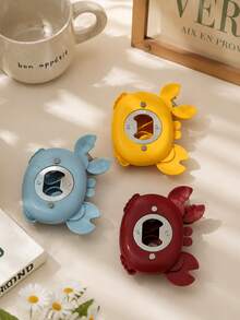 1pc 3-In-1 Magnetic Crab Bottle Opener, Cute Cartoon Animal Design, Multi-Function Tool With Beer Bottle Opener, Retractable Utility Knife, Mini Scissors, Portable Kitchen Gadget Fridge Magnet, Creative Gift For Birthday, Housewarming, Kitchen, Autumn Decor, Room Decor, Bedroom Decor - Multicolor - View 5