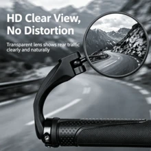 1 pieza Espejo retrovisor enchufable para manillar de bicicleta, espejo de manillar ajustable y giratorio 360°, espejo reflectante para ciclismo, compatible con múltiples modelos de bicicleta - Multicolor - Ver 7