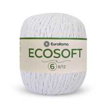 Barbante Ecosoft Nº6 EuroRoma - 200 Branco - Visão 1