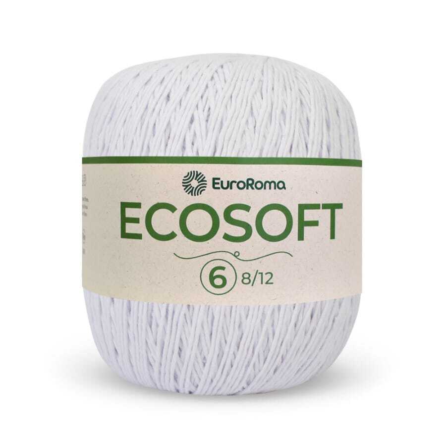 Barbante Ecosoft Nº6 EuroRoma - 200 Branco - Visão 1