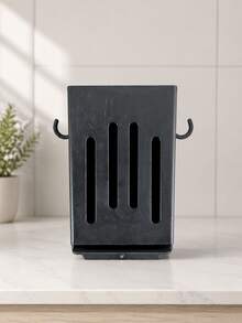 1pc Wall-Mounted Kitchen Utensil Rack With Drip Tray, Multi-Function Self-Draining Spoon, Fork And Chopstick Storage Box, Space-Saving Utensil Organizer, Suitable For Spoons, Forks And Chopsticks - View 5