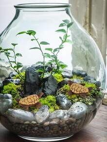 50/30/10/1pc Mini Turtle Figurines, Fairy Garden Turtle Resin Model, Aquarium Decor, Moss Landscape Decoration, DIY Craft, Beach Theme Party, Outdoor Garden Decor - A - View 2