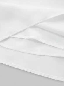 女款垂墜式掛脖領無袖露背上衣 休閒秋季服飾 適合外出約會、婚禮派對穿著 - 白色 - 查看 8