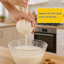 6/4/1 Nut Milk Filter Bag, Reusable 100% Unbleached Pre-Cut Gauze Filter, Regular Gauze, Suitable For Cooking, Baking, Juicing And Cheese Making - Multicolor - View 5
