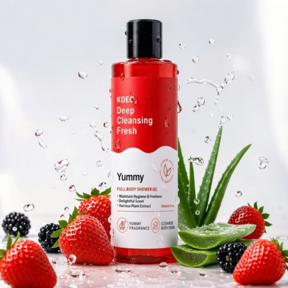 KOEC Yummy Body Wash, Aloe Cucumber & Natural Plant Oil Blend, Mild Coco Glucoside PH Balanced Formula, Purify Pores Hydrate Tender Skin, All Skin Types Daily Bath, Elegant Birthday Gift, Korean Body Care 180ml/6 Fl.Oz