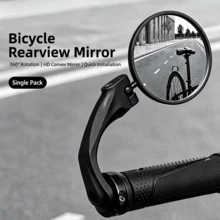 1 pieza Espejo retrovisor enchufable para manillar de bicicleta, espejo de manillar ajustable y giratorio 360°, espejo reflectante para ciclismo, compatible con múltiples modelos de bicicleta - Multicolor - Ver 6
