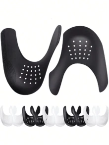 1 Pair Black Or White Sneaker Toe Anti-Wrinkle Protector, Shoe Crease Guard, Shoe Shield, Prevents Sneaker Wrinkles, Lightweight Durable, Comfortable Breathable, Maintains Sneaker Appearance - Multicolor - View 2