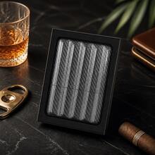 5pcs Lightweight Diagonal Twill Glossy Design Luxury Carbon Fiber Box, Men's Portable Personalized High-End Gift Box, Perfect For Holidays, Birthdays And Business Travel - View 4