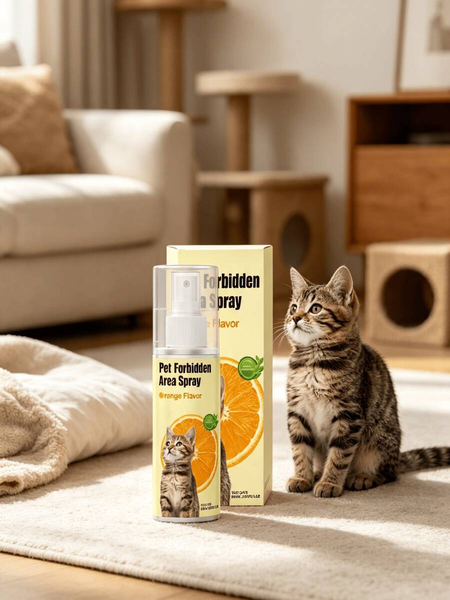 Pet Deterrent Spray, Home Cat Urine & Scratching Prevention, Portable Pet Training Spray, Cat Repellent, Long-Lasting, Effective & Gentle, Multi-Scenario Use, Odor-Free & No Residue - one-size - View 1