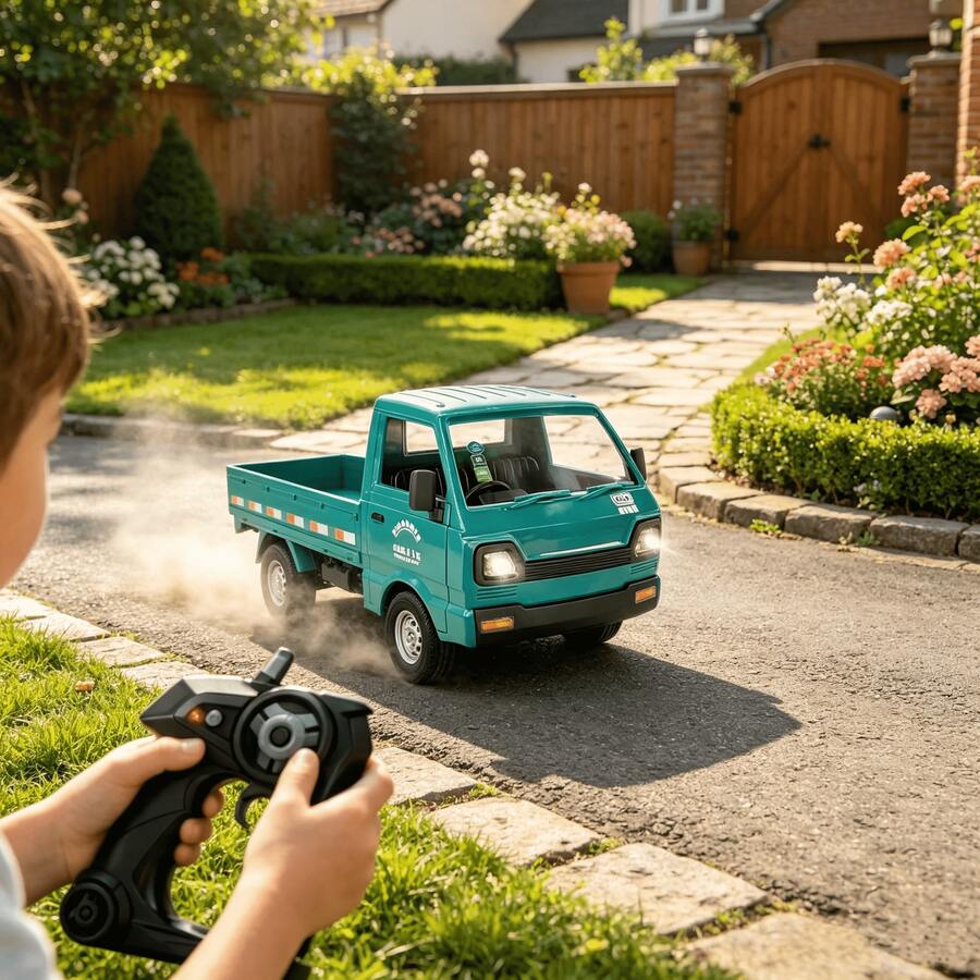 1pc/Set Remote Control Truck Toy, 2.4GHz Truck/Van, Built-In Sound And Light Effects, Children's Toy, Educational Toy, Parent-Child Interactive Toy, Puzzle Toy, Perfect Holiday Gift For Car Model Enthusiasts - Multicolor - View 1