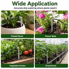 自動滴灌插樁 灌溉支撐樁 | 塑膠斜向滴灌噴頭插樁,適用於室內植物、花盆澆水工具,便攜易安裝的滴灌設備插樁,適用於盆栽植物、植物與花園 - A - 查看 9