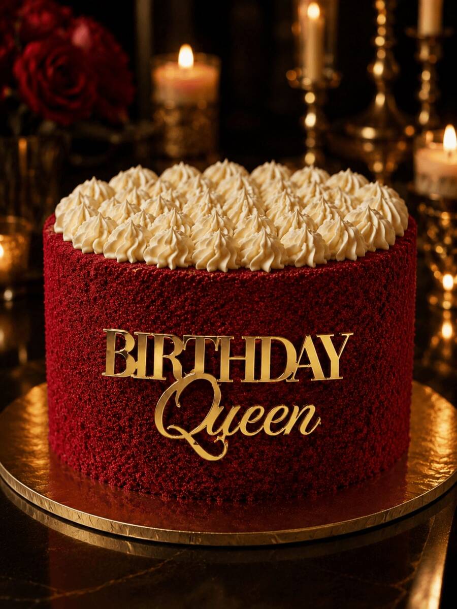 1/3件裝「Birthday Queen」PMMA蛋糕插牌，現代字母蛋糕裝飾，生日派對蛋糕裝飾禮物，蛋糕裝飾插牌，烘焙裝飾，烘焙用品，蛋糕用品，廚房必需品，節日禮物