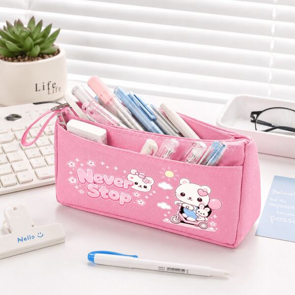 New Pencil Cases, Minimalist Ins Style Pencil Stationery Storage Box, Multi-Layer Partition Storage,Back To School Supplie Essentials