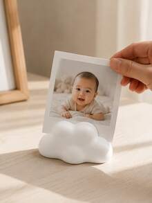 Cloud Photo Holder, Cloud Shaped Photo Display Clip, Minimalist Memory Photo Frame Decor, Nursery Desktop Decoration - Photo Card - View 3