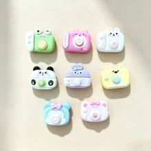 10/30/50pcs Random Cartoon Animal Shaped Camera Resin Charms, Suitable For DIY Hair Clips, Backpack Charms And Other Decorations - Random Mix - Multicolor - View 10