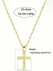 SYMFNY 925 Sterling Silver Zirconia Cross Necklace - Perfect Thoughtful Holiday Gift For Mom And Family - Yellow Gold - View 3