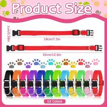 24 Pcs Puppy Collar And Leash Set, Adjustable Colorful Dog Collar And Leash Quick Release Clip Buckle Puppy Collars Whelping Collar For Small Medium Dogs Walking Training - Multicolor - View 4