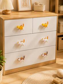 Cute Cat Shaped Drawer Pulls, 3D Animal Cabinet Knobs, Suitable For Nursery Decor, Decorative Furniture Handles - Handle - View 4