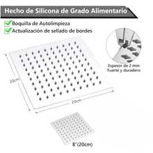 Cabezal de Ducha Tipo Lluvia de 20 cm en Acero Inoxidable Cromado, Regadera Cuadrada Moderna para Baño, Diseño Ultra Delgado con Salida de Agua Uniforme, Accesorio Universal para Ducha de Casa, Fácil Instalación, Ideal para Renovar tu Baño y Disfrutar una Experiencia de Baño Cómoda y Elegante - Ducha fija - Ver 4