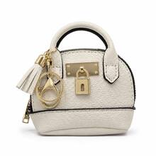 1pc Semi-Circle Mini Coin Purse, Portable Coin Bag With Premium Lock Decor, Smooth Zipper Closure, Tassel Charm, Keychain For Hanging, Daily Storage For Coins, Cards And Car Keys - Multicolor - View 11