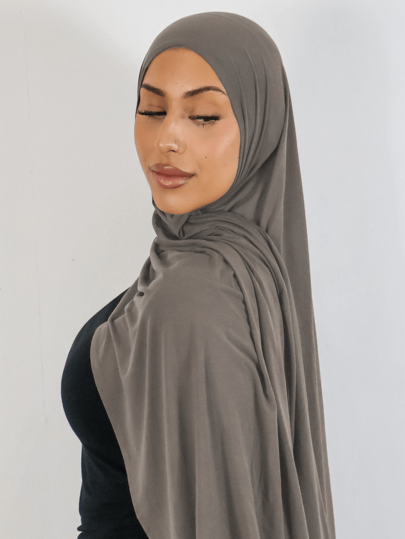 1pc Women's Minimalist Classic Solid Color Casual Trimmed Scarf, Premium Knitted Fabric Rayon Modal Headscarf, Long Band Style Headscarf