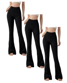 Women Sports Pants - Black 3-piece - View 2
