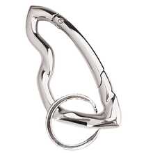1pc Heavy Duty Punk Rock Keychain With Carabiner Clip, Metal Cross Zinc Alloy, Dog Clip, Suitable For DIY Lanyard, Bag Clip, Dog Chain - Grey - View 6