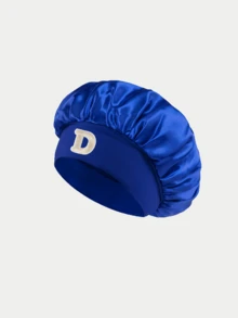 1 buah Topi Rambut Huruf A-Z Eksklusif dengan Desain Tekstur, Topi Perawatan Rambut untuk Tidur di Rumah, Kualitas Premium - Royal Blue - View 8