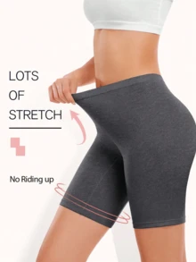3pcs Women's Seamless Boyshort Panties, Anti-Chafing Shorts Suitable For Skirts And Cycling - Multicolor - View 3