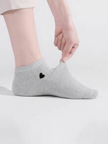 10/15 Pairs Women's Black/White/Grey Solid Color Mesh Breathable Cotton Soft Skin-Friendly Moisture-Wicking Low-Cut Invisible Boat Socks, Minimalist Versatile For Sports, Casual, Business, Daily Wear, All Seasons, Available In 1/5/10/15/20 Pairs - Multicolor - View 5