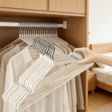 20pcs Non-Slip Metal Dipped Clothes Hangers, Nordic Style Adult Clothes Hangers - White - View 10