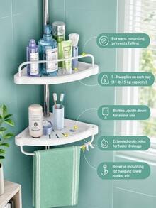 Bathroom Shelves & Corner Shelves - White - View 2
