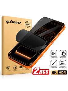 CASECOPS 2片裝隱私磨砂陶瓷螢幕保護貼,相容 iPhone 17 Pro Max,防偷窺陶瓷膜,全螢幕覆蓋,相容 iPhone 17 Pro Max/17 Air/17/16E/16 Pro Max/16 Pro/16 Plus/16/15 Pro Max/14 Pro/13 Mini/12/11/X 系列,觸感滑順、耐刮防油,提供有效隱私保護,耐用時尚的手機配件 - 無色 - 查看 27