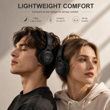 Wireless Bluetooth Over-Ear Headphones, Stylish Design, Bluetooth 5.4 Smart Connection, High-Definition Stereo Sound, 40mm Large Dynamic Driver, Powerful Bass Experience, Built-In Microphone For HD Calls, Comfortable Protein Leather Ear Pads, Long-Wear Without Pressure, Adjustable Headband Design, Foldable And Portable, Type-C Fast Charging, Long Battery Life Music Playback, Compatible With Phones, Tablets And Multiple Devices - View 7