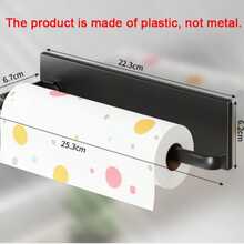 1pc Kitchen Towel Rack, Non-Slip Bar Design, Suitable For Bathroom, Kitchen Cabinet, Easy Installation, Modern Style, Space-Saving Self-Adhesive Paper Towel Holder, Suitable For Under Cabinet, Kitchen, Bathroom, RV And Hotel Wall Mount - Multicolor - View 14