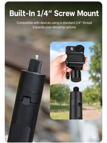 120cm Magnetic Quick Release Action Camera Selfie Stick Tripod, 6-Section Aluminum Alloy + PC Telescopic Pole With Adjustable Ball Head Mount And Built-In 1/4" Screw Interface, Compatible With DJI Osmo Action 5 Pro/4/3, Suitable For Vlog, Travel And Outdoor Shooting - View 8