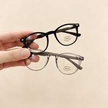 [1pc]Children's Non-Prescription Decorative Glasses For Kids 2-6 Years Old, Windproof Eye Protection Dust-Proof Simple Transparent Frame Fashion Outfit Accessory Personalized Eyeglass Frame - Oval, Ages 2-6 - View 9
