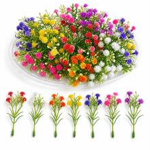 20/60/100pcs Artificial Mini Floral Decorations, Suitable For Wedding And Birthday Party Decor, Model House Sculpture Scenes, Premium Miniature Models For Collectors And Event Planners, Applicable For Car,Balcony, Patio And Outdoor Garden Decoration - Multicolor - View 3