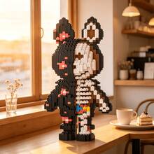 This 1597-Piece Building Block Assembly Of A Skull Starry Sky Rabbit Bear Is Adorable And Cute, Making It A Perfect Gift And An Excellent Choice For Couples And Parents. The Assembly Difficulty Is Relatively High. It Is A Perfect Gift For Christmas, Halloween, And The Back-To-School Season. - Multicolor - View 7
