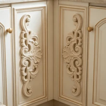 2pcs Solid Wood Carving Horizontal Flowers, Home Decorations, Woodworking Supplies, Suitable For Cabinets, Doors And Windows, Furniture, Background Walls, Porches, Offices And Other Decorations, Holiday Decorations, DIY Decorations. - Multicolor - View 10